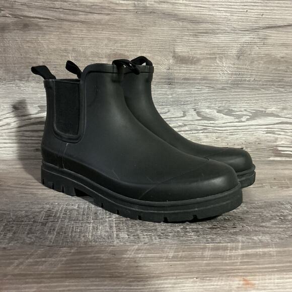 Everlane Black Chelsea Matte Rain Boots Women’s Size 11 Waterproof Ankle PVC - Picture 10 of 10